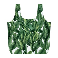 Green banana leaves Full Print Recycle Bag (L)