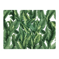 Green banana leaves Two Sides Premium Plush Fleece Blanket (Mini)