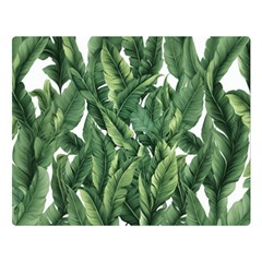 Green Banana Leaves Two Sides Premium Plush Fleece Blanket (large) by goljakoff