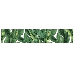 Green Banana Leaves Large Premium Plush Fleece Scarf 