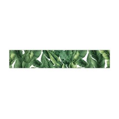 Green banana leaves Premium Plush Fleece Scarf (Mini)