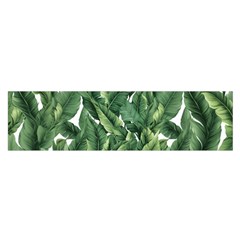 Green banana leaves Oblong Satin Scarf (16  x 60 )