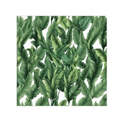 Green banana leaves Square Satin Scarf (30  x 30 )