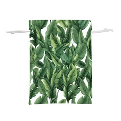 Green banana leaves Lightweight Drawstring Pouch (L)