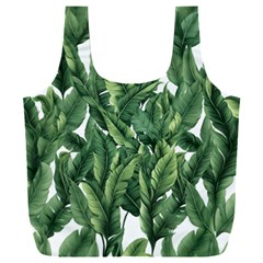 Green banana leaves Full Print Recycle Bag (XXL)