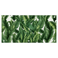 Green banana leaves Banner and Sign 6  x 3 