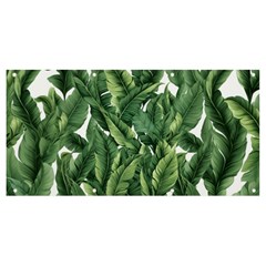 Green banana leaves Banner and Sign 8  x 4 