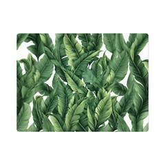 Green Banana Leaves Premium Plush Fleece Blanket (mini) by goljakoff