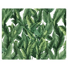 Green Banana Leaves Premium Plush Fleece Blanket (medium) by goljakoff