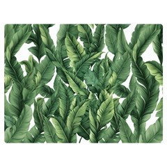 Green banana leaves Premium Plush Fleece Blanket (Extra Small)