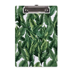 Green banana leaves A5 Acrylic Clipboard