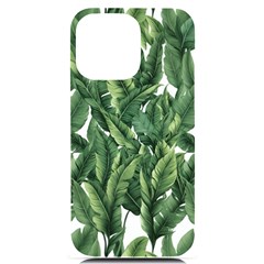 Green banana leaves iPhone 14 Pro Max Black UV Print Case