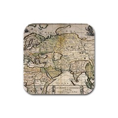 Tartaria Empire Vintage Map Rubber Square Coaster (4 Pack) by Grandong