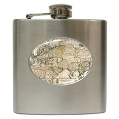 Tartaria Empire Vintage Map Hip Flask (6 Oz) by Grandong