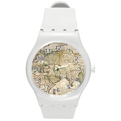 Tartaria Empire Vintage Map Round Plastic Sport Watch (m) by Grandong