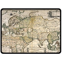 Tartaria Empire Vintage Map Two Sides Fleece Blanket (large) by Grandong