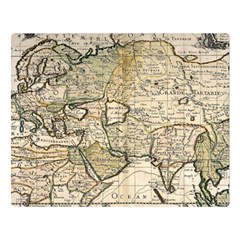 Tartaria Empire Vintage Map Two Sides Premium Plush Fleece Blanket (large) by Grandong