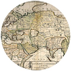 Tartaria Empire Vintage Map Wooden Puzzle Round by Grandong