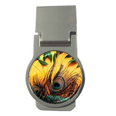 City Light Sky Landmark Painting Money Clips (round)  by Cemarart