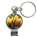 City Light Sky Landmark Painting Nail Clippers Key Chain Front