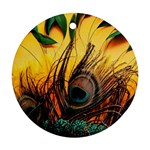 City Light Sky Landmark Painting Round Ornament (Two Sides) Front