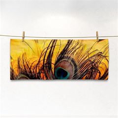 City Light Sky Landmark Painting Hand Towel by Cemarart