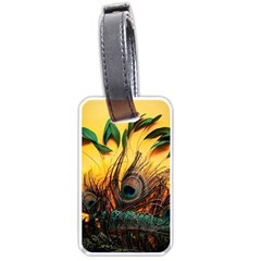 City Light Sky Landmark Painting Luggage Tag (one Side) by Cemarart