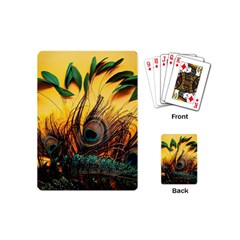 City Light Sky Landmark Painting Playing Cards Single Design (mini) by Cemarart