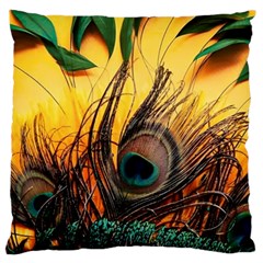 City Light Sky Landmark Painting Large Cushion Case (one Side) by Cemarart