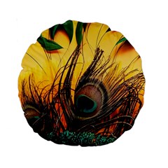 City Light Sky Landmark Painting Standard 15  Premium Round Cushions by Cemarart