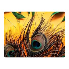 City Light Sky Landmark Painting Two Sides Premium Plush Fleece Blanket (mini) by Cemarart