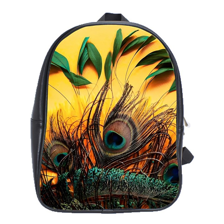 Art Paint Landscape Mountain School Bag (Large)