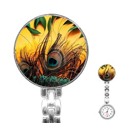 Art Paint Landscape Mountain Stainless Steel Nurses Watch by Cemarart