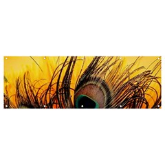 City Light Sky Landmark Painting Banner And Sign 12  X 4  by Cemarart