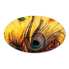 Oceans Stunning Painting Sunset Scenery Wave Paradise Beache Mountains Oval Magnet by Cemarart