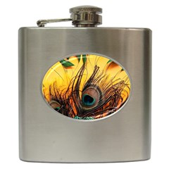 Oceans Stunning Painting Sunset Scenery Wave Paradise Beache Mountains Hip Flask (6 Oz) by Cemarart