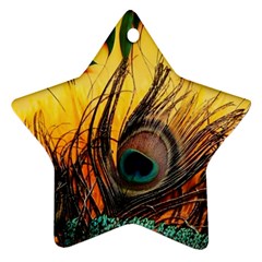 Oceans Stunning Painting Sunset Scenery Wave Paradise Beache Mountains Star Ornament (two Sides) by Cemarart