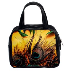 Oceans Stunning Painting Sunset Scenery Wave Paradise Beache Mountains Classic Handbag (two Sides) by Cemarart