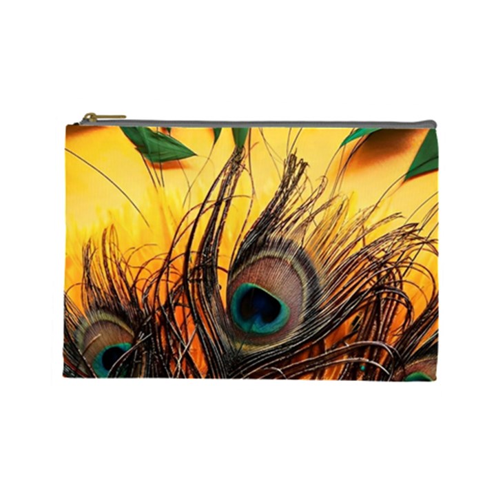 Oceans Stunning Painting Sunset Scenery Wave Paradise Beache Mountains Cosmetic Bag (Large)