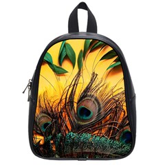 Oceans Stunning Painting Sunset Scenery Wave Paradise Beache Mountains School Bag (small) by Cemarart