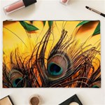 Oceans Stunning Painting Sunset Scenery Wave Paradise Beache Mountains Cosmetic Bag (XXL) Front