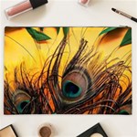 Oceans Stunning Painting Sunset Scenery Wave Paradise Beache Mountains Cosmetic Bag (XXL) Back