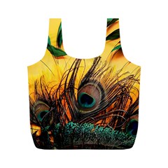 Oceans Stunning Painting Sunset Scenery Wave Paradise Beache Mountains Full Print Recycle Bag (m) by Cemarart