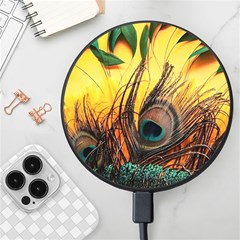 Oceans Stunning Painting Sunset Scenery Wave Paradise Beache Mountains Wireless Fast Charger(black) by Cemarart