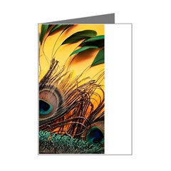 Sunset Illustration Water Night Sun Landscape Grass Clouds Painting Digital Art Drawing Mini Greeting Card by Cemarart