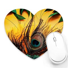 Sunset Illustration Water Night Sun Landscape Grass Clouds Painting Digital Art Drawing Heart Mousepad by Cemarart