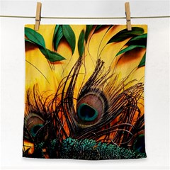 Sunset Illustration Water Night Sun Landscape Grass Clouds Painting Digital Art Drawing Face Towel by Cemarart