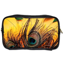 Sunset Illustration Water Night Sun Landscape Grass Clouds Painting Digital Art Drawing Toiletries Bag (one Side) by Cemarart