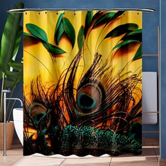 City Lights Sky Landmark Painting Shower Curtain 60  X 72  (medium)  by Cemarart