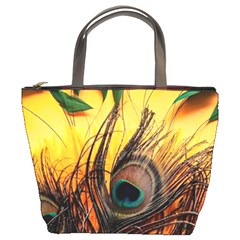 Forest Owl Art Snow Winter Bucket Bag by Cemarart